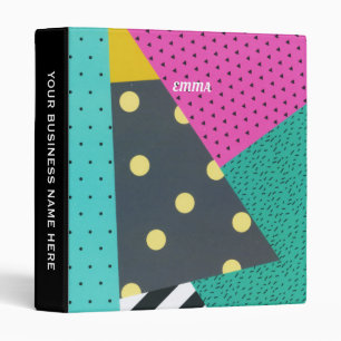 Modern Stylish Geometric Lines Pattern Binder