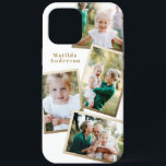 Modern stylish gold multi photo family electronic iPhone 12 pro max case<br><div class="desc">Modern stylish gold multi photo family electronic phone case design. Ideal birthday,  Christmas,  mothers day or Fathers day design. Colours can be changed.</div>
