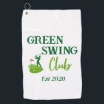 Modern Stylish Golfer Monogram & Name Personalized Golf Towel<br><div class="desc">This personalized golf towel design features a sleek and sporty monogram showcasing golf clubs. The clean, professional look is ideal for any golf enthusiast, blending minimalism with functionality. Perfect for keeping equipment clean while adding a unique personal detail to any golf bag, this design makes a great gift for golfers...</div>
