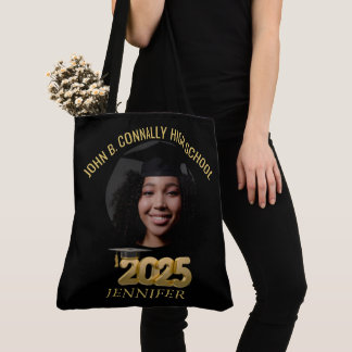 Modern Stylish Graduate Photo Graduation Party  Tote Bag