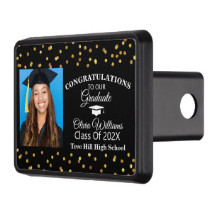 Modern Stylish Graduate Photo Graduation Party Trailer Hitch Cover
