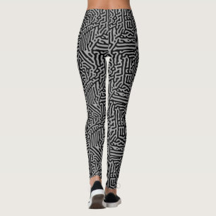 Modern Stylish Grey & Black Classic Leggings