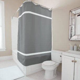 Modern Stylish Grey White Top Bottom Edge Stripes
