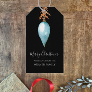Modern Stylish Hand Painted Watercolor Christmas Gift Tags