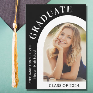 Modern Stylish High School Graduation Photo Announcement