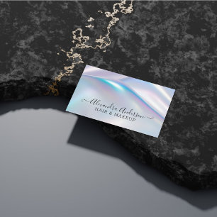 Modern Stylish Holographic Elegant Iridescent  Business Card