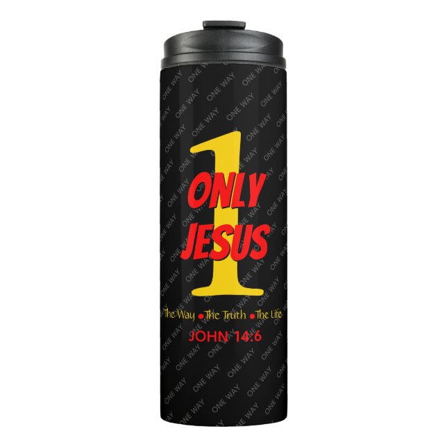 Modern Stylish Jesus Christian Thermal Tumbler (Front)