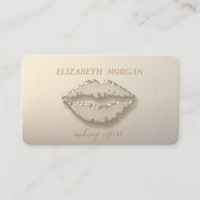 Modern Stylish,Makeup Artist,Lips Business Card (Front)