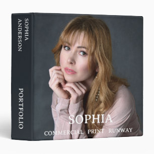 Modern Stylish Model Actor Name Photo Portfolio Binder