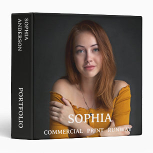 Modern Stylish Model Actor Name Photo Portfolio Binder