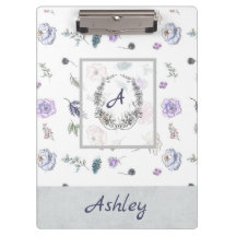 Modern Stylish Monogram Girly Patterns Ashley