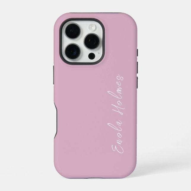 Modern Stylish Monogrammed Script iPhone Case (Back)