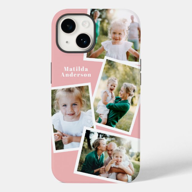Modern stylish multi photo family electronic Case-Mate iPhone case (Back)
