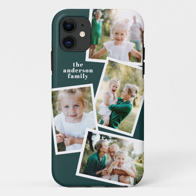 Modern stylish multi photo family electronic Case-Mate iPhone case (Back)