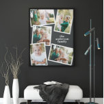 Modern stylish multi photo family home decor faux canvas print<br><div class="desc">Modern stylish multi photo family home decor. Colours can be changed.</div>