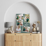 Modern stylish multi photo family sage home decor<br><div class="desc">Modern stylish multi photo family home decor. Modern sage green colour can be changed.</div>