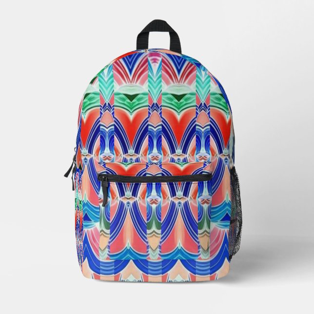 Modern stylish multiple colour classic design   pr printed backpack (Front)