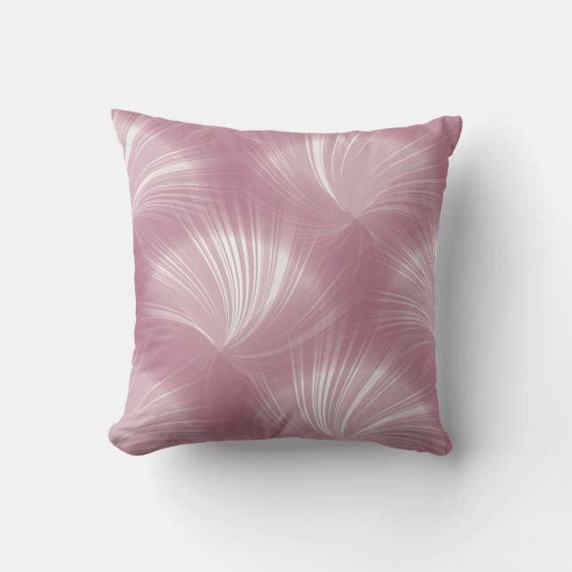 Modern Stylish Pale Pink Rose Elegant Pattern Throw Pillow (Front)