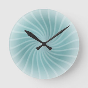 Modern Stylish Pastel Teal Green Round Clock