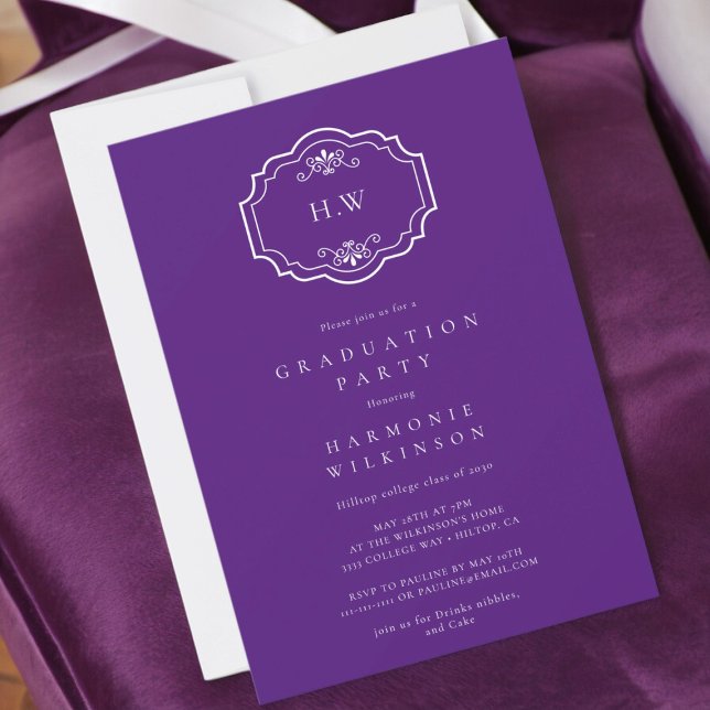 Modern stylish photo college graduation  invitation (Creator Uploaded)