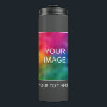 Modern Stylish Photo Or Logo Simple Template Best Thermal Tumbler<br><div class="desc">Custom Create Your Own Elegant Modern Minimalist Template Upload Image Photo Business Company Logo Add Text Name Web Address Promotional Classic Thermal Tumbler.</div>