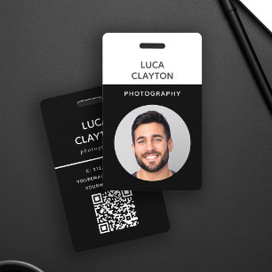 Modern Stylish Photo Professional QR code Logo Badge