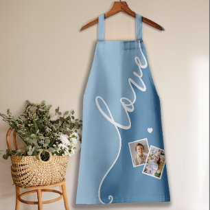 Modern Stylish Photo Script Mother's Day Blue Apron