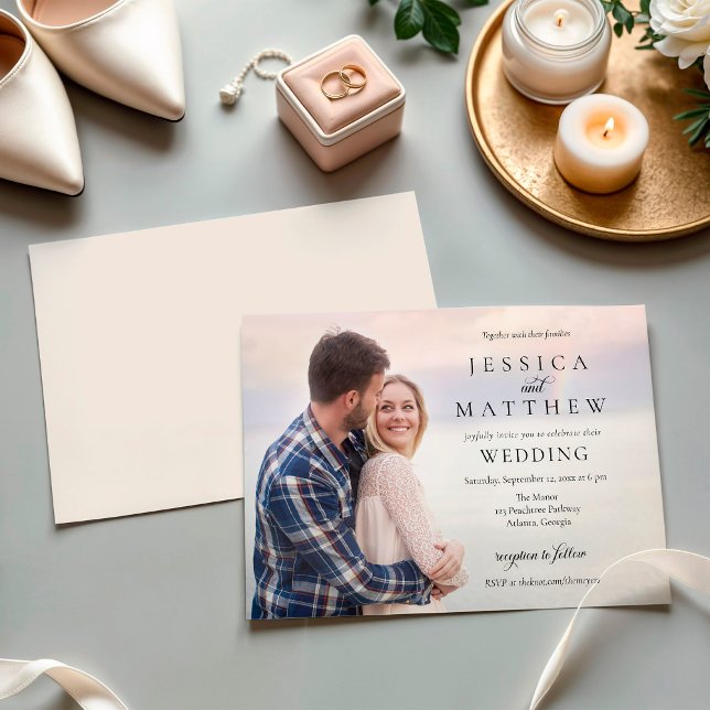 Modern Stylish Photo Wedding Invitation (Creator Uploaded)