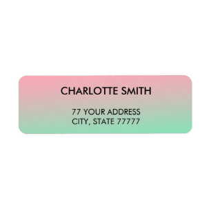 Modern Stylish Pink & Green Gradient Customizable 