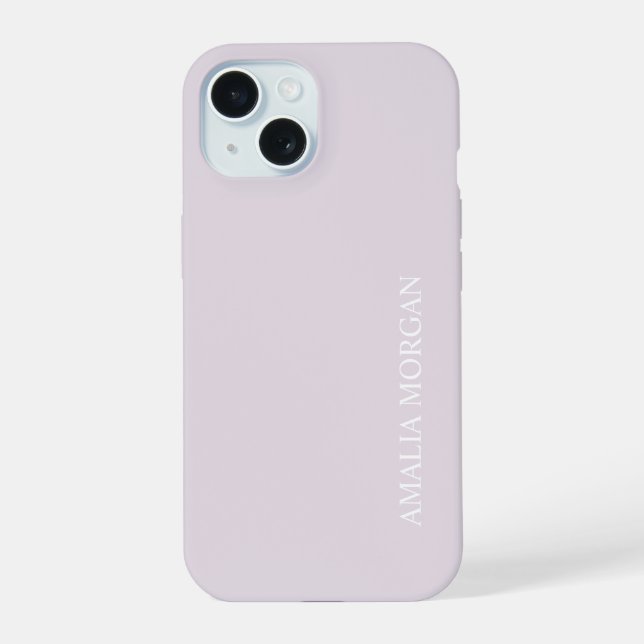 Modern Stylish Pink Monogram  iPhone 15 Case (Back)