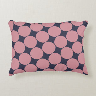 Modern Stylish Pink Polka Dot Decorative Pillow