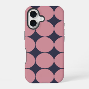 Modern Stylish Pink Polka Dot iPhone 16 Case