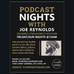 Modern & Stylish Podcaster, Podcast Advertising Flyer<br><div class="desc">Modern & Stylish Podcaster,  Podcast Advertising Flyer by The Business Card Store.</div>