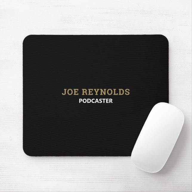 Modern & Stylish Podcaster, Podcast Mouse Pad (With Mouse)