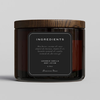 Modern Stylish Product Ingredients List Square Sticker