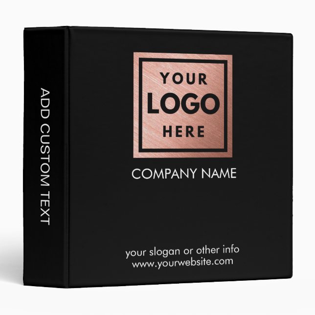 Modern Stylish Professional Business Logo Custom Binder (Front/Spine)