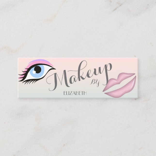 Modern Stylish Professional,Eye,Lip Mini Business Card (Front)