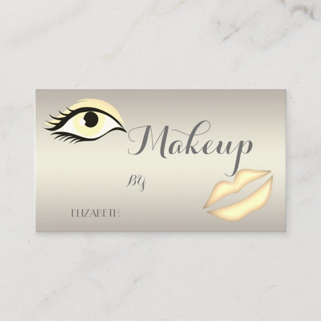 Modern Stylish Professional,Eye,Lips Business Card (Front)