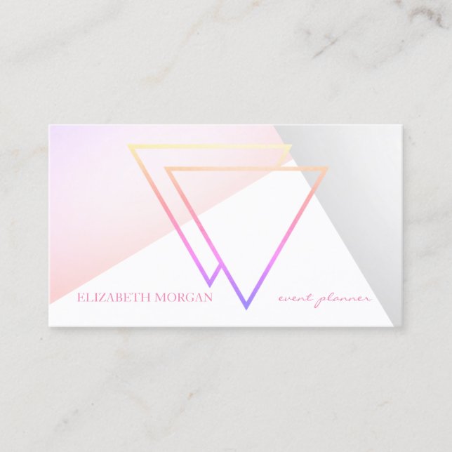 Modern Stylish Professional  Geometric Business Card (Front)
