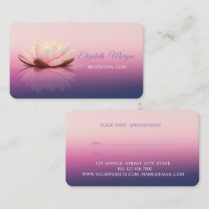 Modern Stylish,Professional Lotus Appointment Card