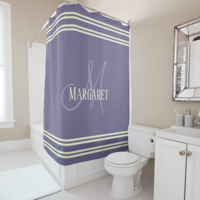 Modern stylish purple white personalized name  (In Situ)