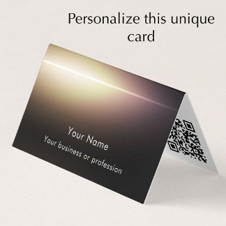 Modern Stylish QR Code Technology Custom Template Business Card