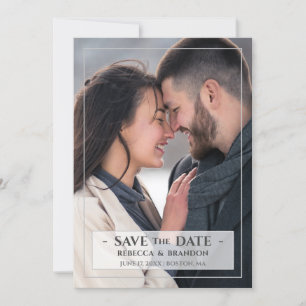 Modern & Stylish Save The Date Wedding Photo Card