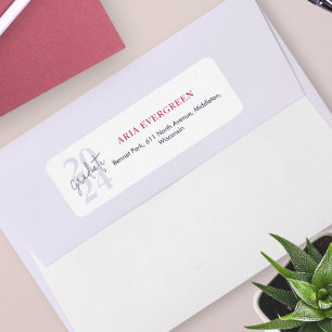 Modern Stylish Script Graduation Return Address