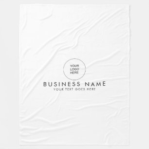 Modern Stylish Simple Your Company Logo Here Large Fleece Blanket