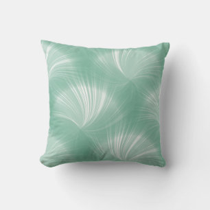 Modern Stylish Teal Green Elegant Pattern Throw Pillow