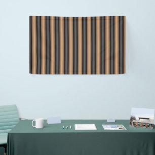 Modern Stylish Toasted Brown Stripes with Depth Banner