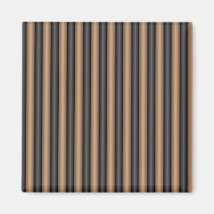 Modern Stylish Toasted Brown Stripes with Depth Magnet