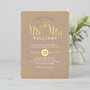 MODERN STYLISH WEDDING confetti kraft brown gold