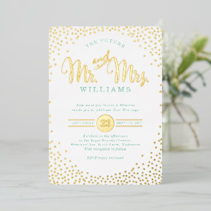 MODERN STYLISH WEDDING mini confetti gold mint